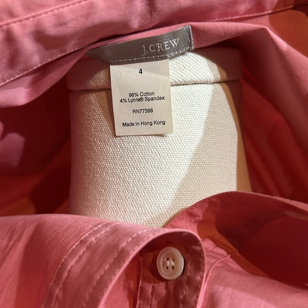 J.crew Women's Pink Button-Up Shirt